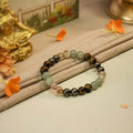 Money Magnet Bracelet - Pyrite, Citrine, Tiger Eye, Green Aventurine Beads