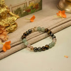 Money Magnet Bracelet - Pyrite, Citrine, Tiger Eye, Green Aventurine Beads