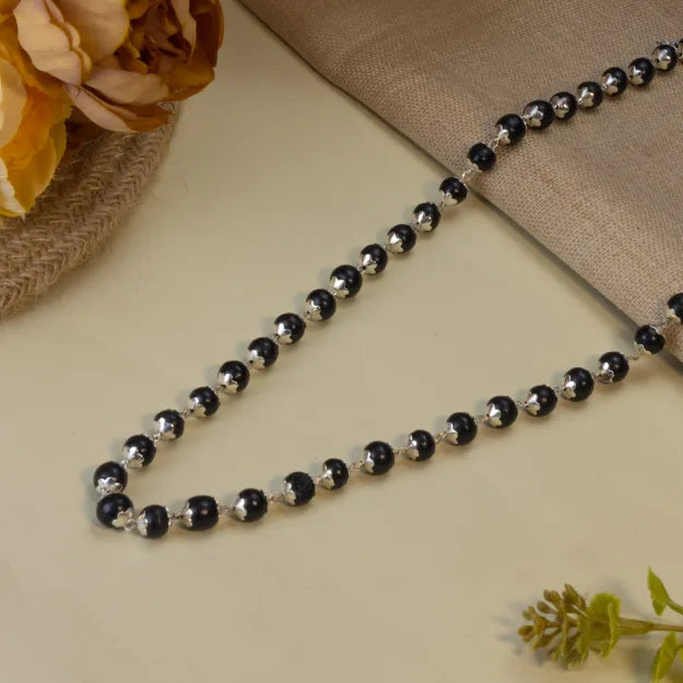 Silver Plated Karungali Necklace