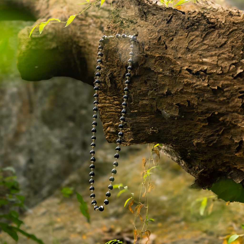 Silver Plated Karungali Necklace