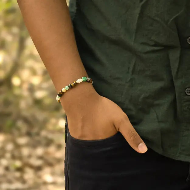 Money Magnet Tumble Stone Bracelet
