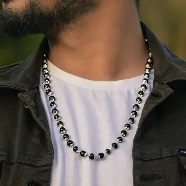 Silver Plated Karungali Necklace
