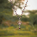 Silver Rudraksha Karungali Trishool Mala